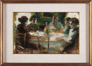 Angelo Landi, Interior with figures